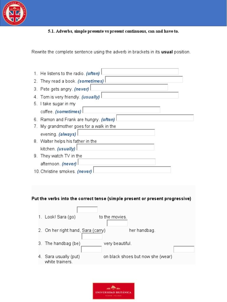 Adverbs and Verb Tenses Practice | PDF | Language Arts & Discipline