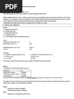 Financial Management - Notes Numericals