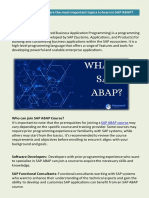 What Is ABAP? What Are The Most Important Topics To Learn in SAP ABAP?