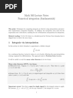 Math 563 Lecture Notes Numerical Integrations (FUNDAMENTALS)