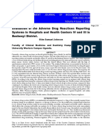 Evaluation of The Adverse Drug Reactions Reporting Systems in Hospitals and Health Centers IV and III in Bushenyi District.