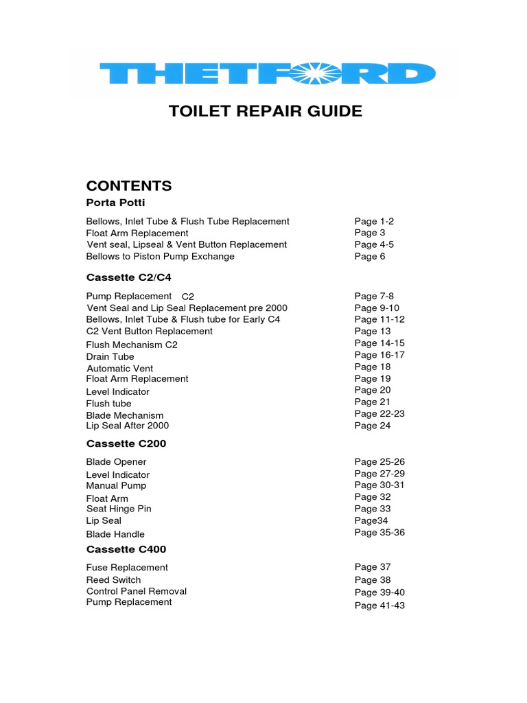ThetfordToilet Repair PDF Electrical Connector Toilet