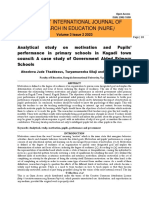Analytical Study On Motivation and Pupils' Performance in Primary Schools in Kagadi Town