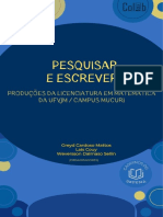 Pesquisar e Escrever - Produções Da Licenciatura em Matemática Da UFVJM - Campus Mucuri