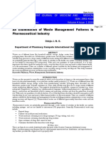 An Examination of Waste Management Patterns in Pharmaceutical Industry