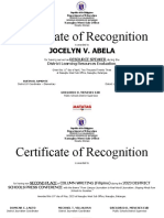 Certificate For Winners Dis SPC
