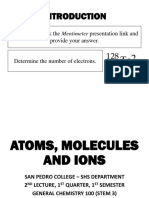 Chapter 2 - Atoms, Molecules and Ions