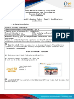 Activities Guide and Evaluation Rubric - Unit 1 - Task 2 - Looking for a Destination