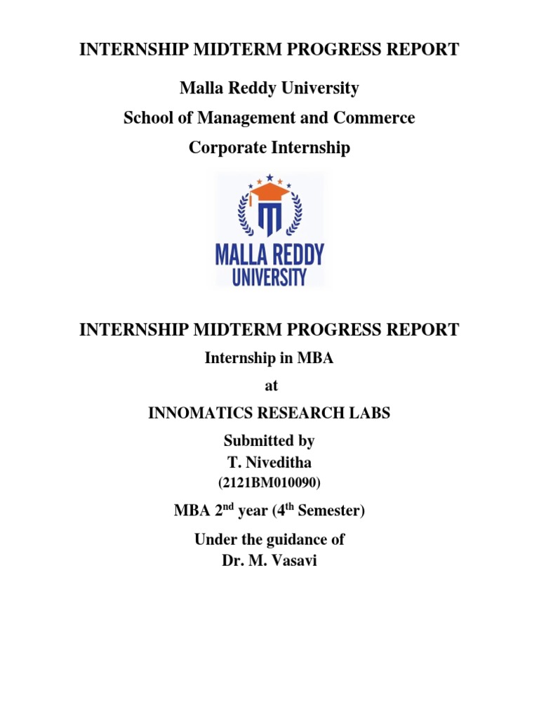 Innomatics Internship Progress Report | PDF | Recruitment | Human Resources