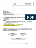 Anexo T4 "Cédula de Recepción de Equipos": Umae CL