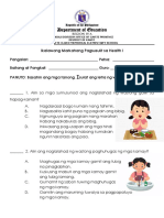 Ikalawang Markahang Pagsusulit Sa Health I