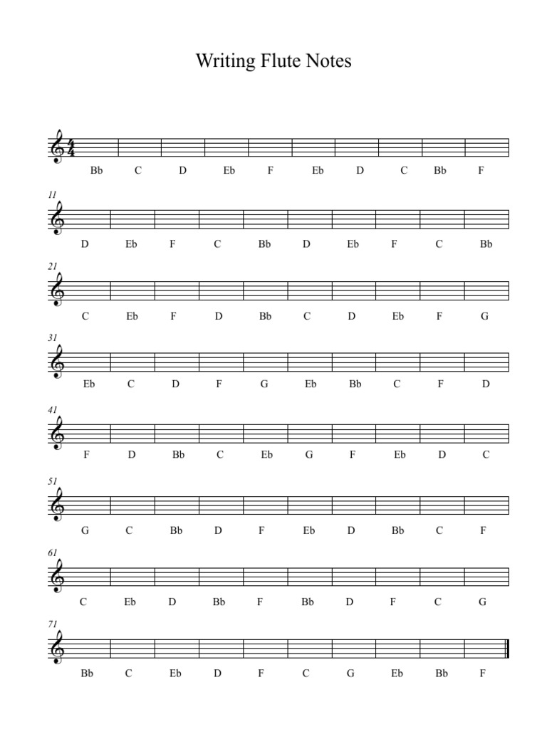 Flute Write The Note PDF