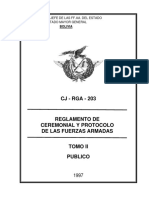 Cj-Rga-203 Reglamento Ceremonial y Protocolo FF Aa. Tomo Ii