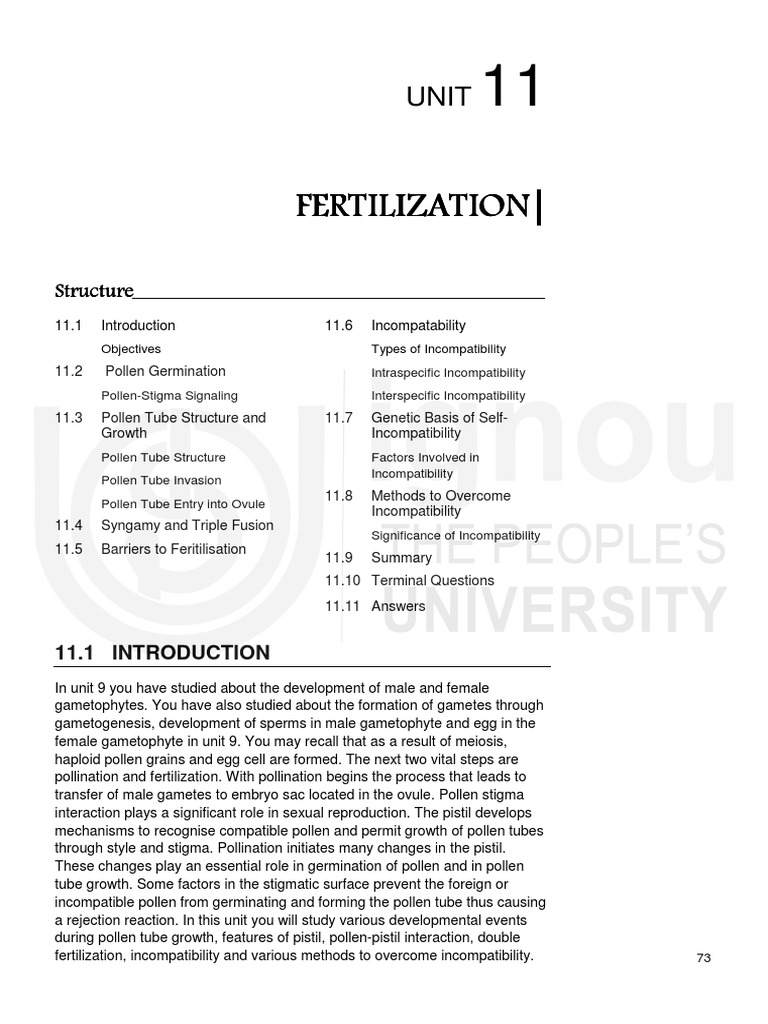 Unit 11 download free pdf fertilisation pollen