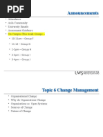 Week 6 Change Management