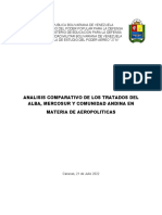 Analisis Comparativo de Los Tratados Del Alba, Mercosur y Comunidad Andina en Materia de Aeropoliticas Johan Isturiz