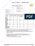 Gymnasium 7. Klasse - Mathearbeit: 1. Wandle in Die Klammern Angegebene Einheit Um