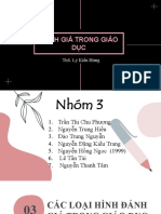 Nhóm 3 - Các Loại Hình Đánh Giá Trong Giáo Dục