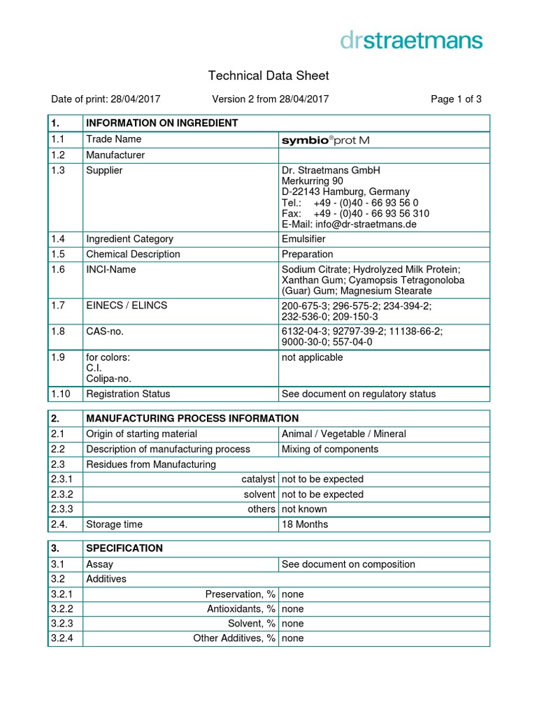 SYMBIOPROT M TDS PDF