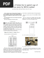 Diagnostic of Broken Bars by MCSA Method