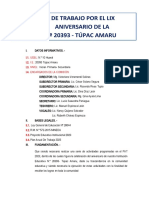 Plan de Trabajo Por El Aniversario - Tùpac Amaru