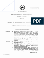 PP No 85 Tahun 2021 - Jenis Dan Tarif Atas Jenis PNBP Yang Berlaku Pada KKP