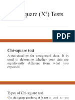 Chi Square X Tests