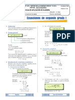 Ecuaciones de Segundo Grado I