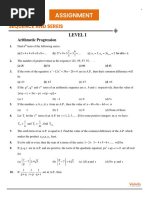 Sequence and Series - Assignment