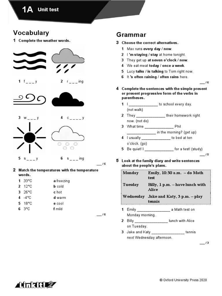 LI L2 Unit Test 1A | PDF | Grammar | Linguistics