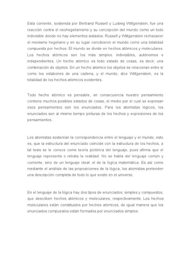 Atomismo Logico PDF