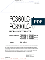 Komatsu Hydraulic Excavator Pc360lc 390lc 10 Shop Manual