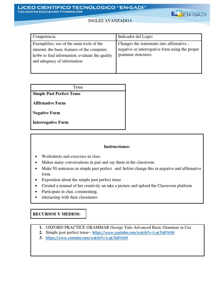Ingles Avanzado I Pdf