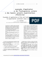 Quelques Exemples D'application de La M É T H o D e de L'hydrogramme Unitaire À Des Bassins Versants Expérimentaux D'outre-Mer