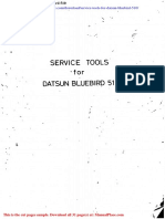 Service Tools For Datsun Bluebird 510