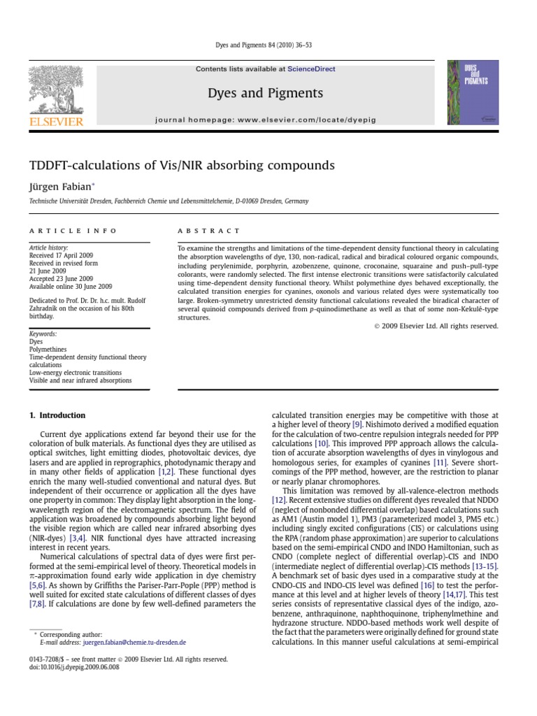 Dyes and Pigments PDF