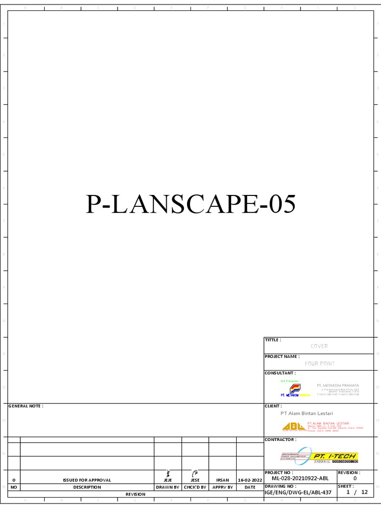 P Lanscape 05 Rev01 Pdf Manufactured Goods Electrical Engineering
