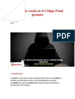 El Delito de Estafa en El Código Penal Peruano