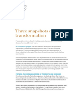 Three Snapshots of Digital Transformation