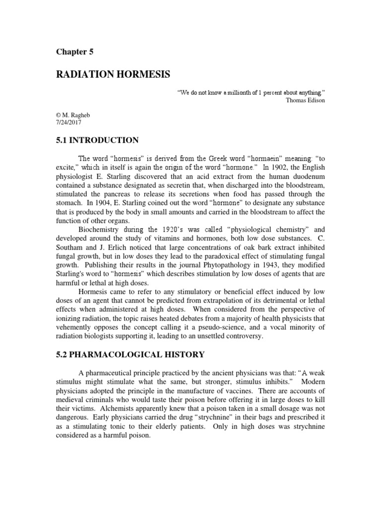 Radiation Hormesis PDF Ionizing Radiation Absorbed Dose