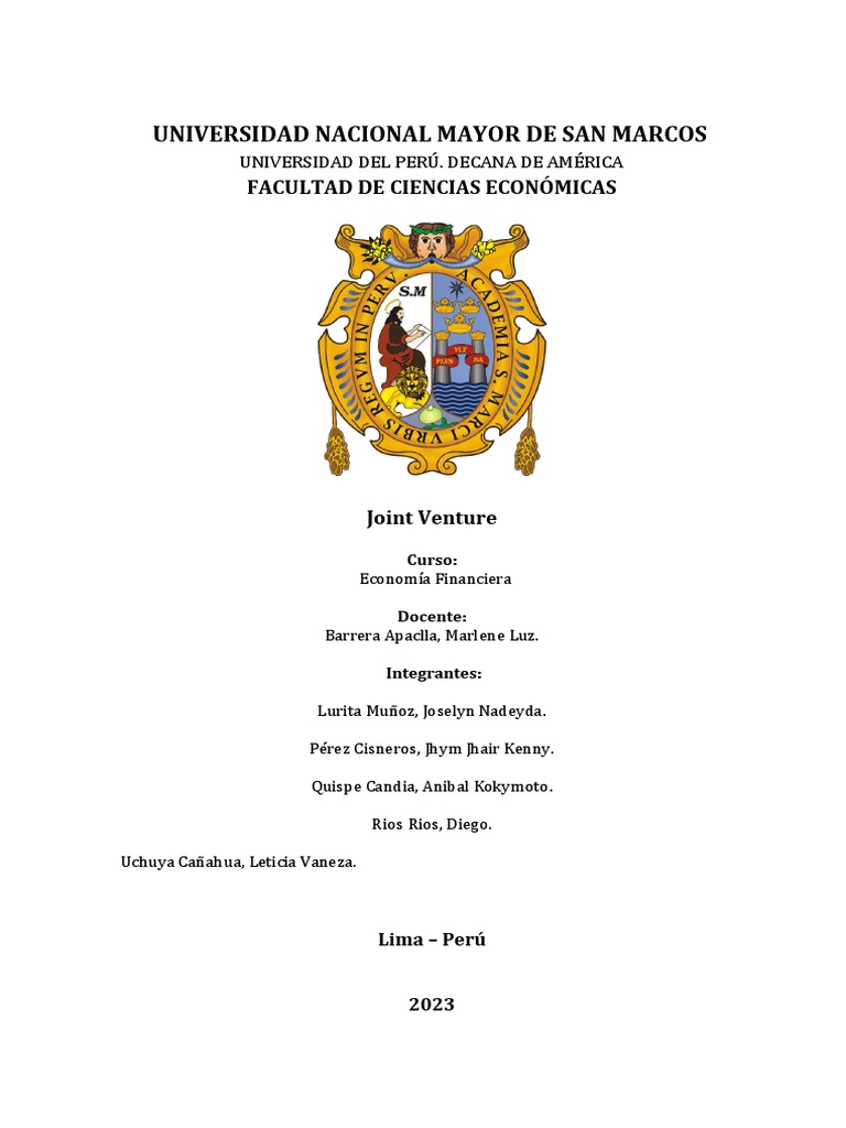 Joint venture econom a financiera pdf