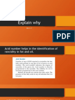 Rancidity and Acid Number