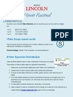 Lineamientos Del Examen Del Himno Nacional Reprobados 11C