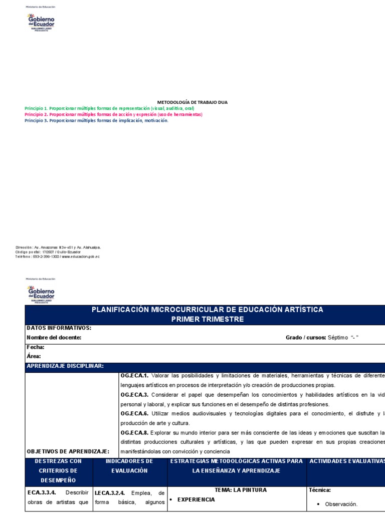 Actividades ECA para Séptimo Grado | PDF | Aprendizaje | Evaluación