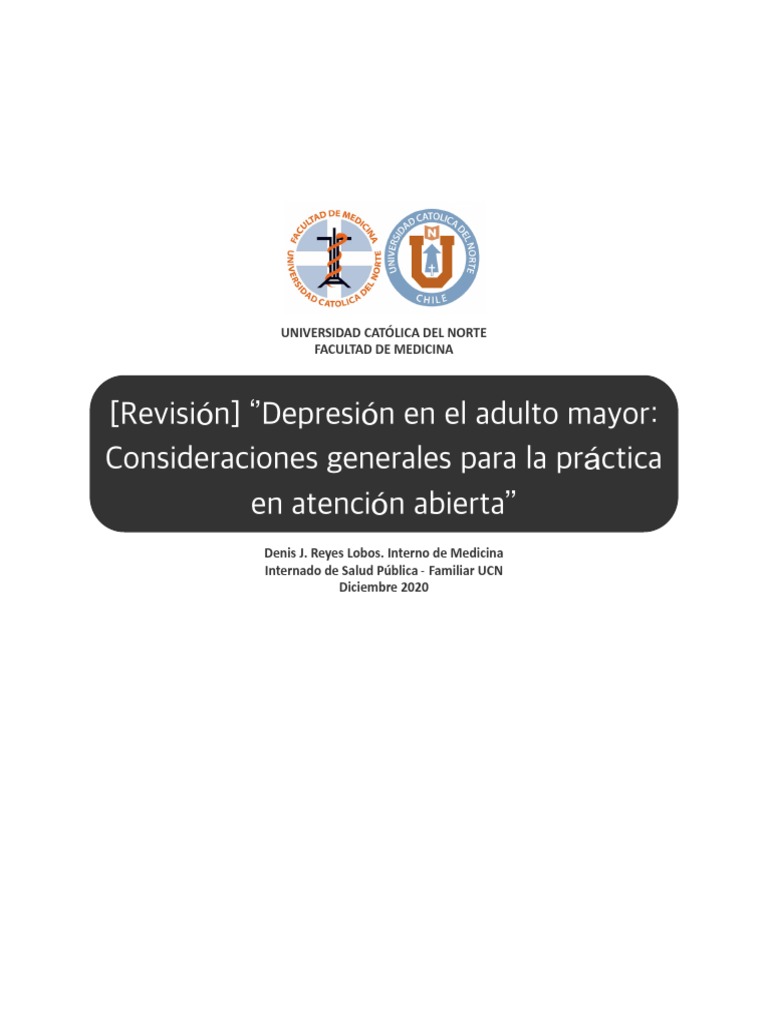 Guía sobre Depresión en Adultos Mayores | PDF | Trastorno depresivo ...