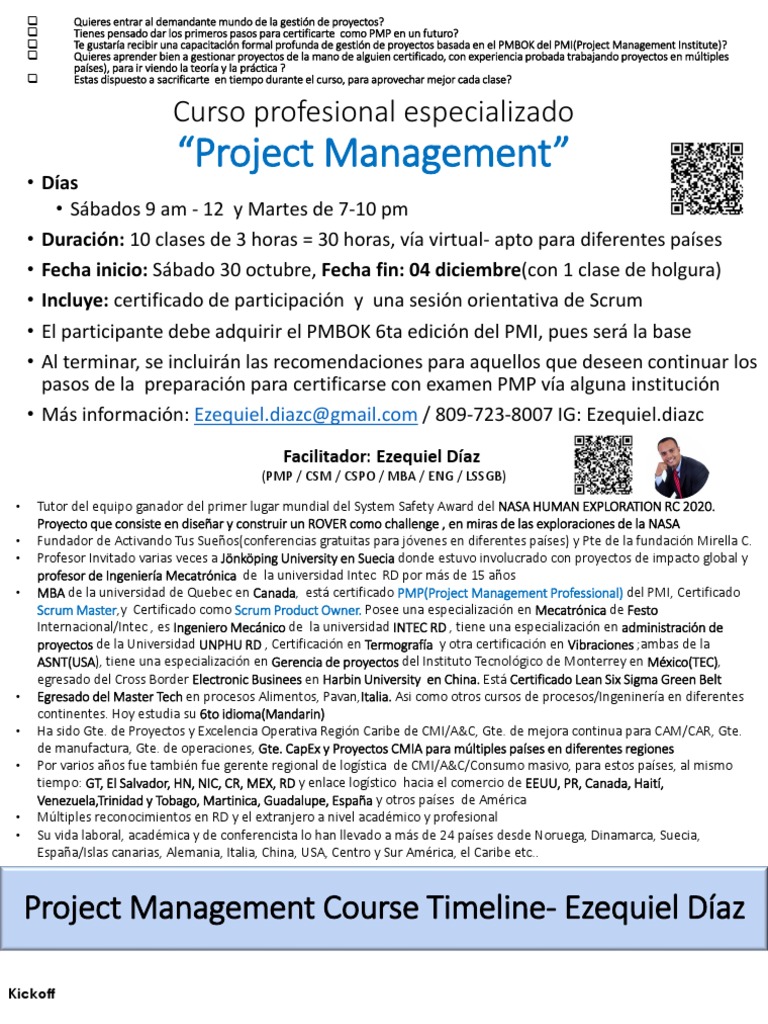 Curso Virtual de Project Management PMP | PDF | Gestión de proyectos ...