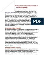 Síndrome de Dificultad Respiratoria (Enfermedad de La Membrana Hialina)