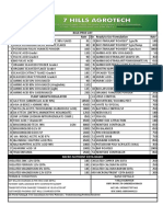 BULCK PRICE LIST