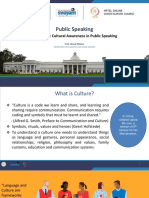 Lecture 11: Cultural Awareness in Public Speaking