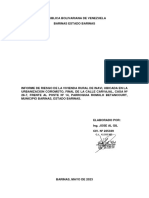 Informe de Riesgo de La Vivienda Rural, Sra Melida Montilla